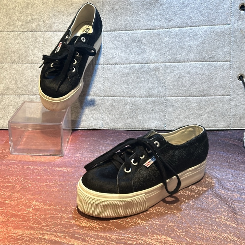 Superga Pony‎ Hair Platform Sneakers Size 36